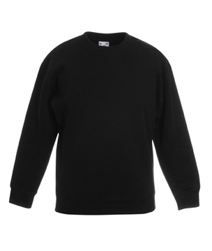 FELPA SET-IN BAMBINO premium ( FRUIT OF THE LOOM ) nero